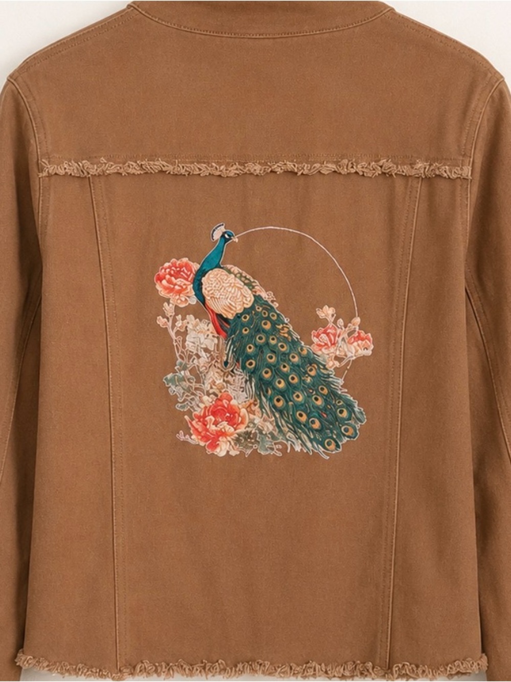 Peacock 🦚 3X | Dark Caramel | Soft Denim Jacket